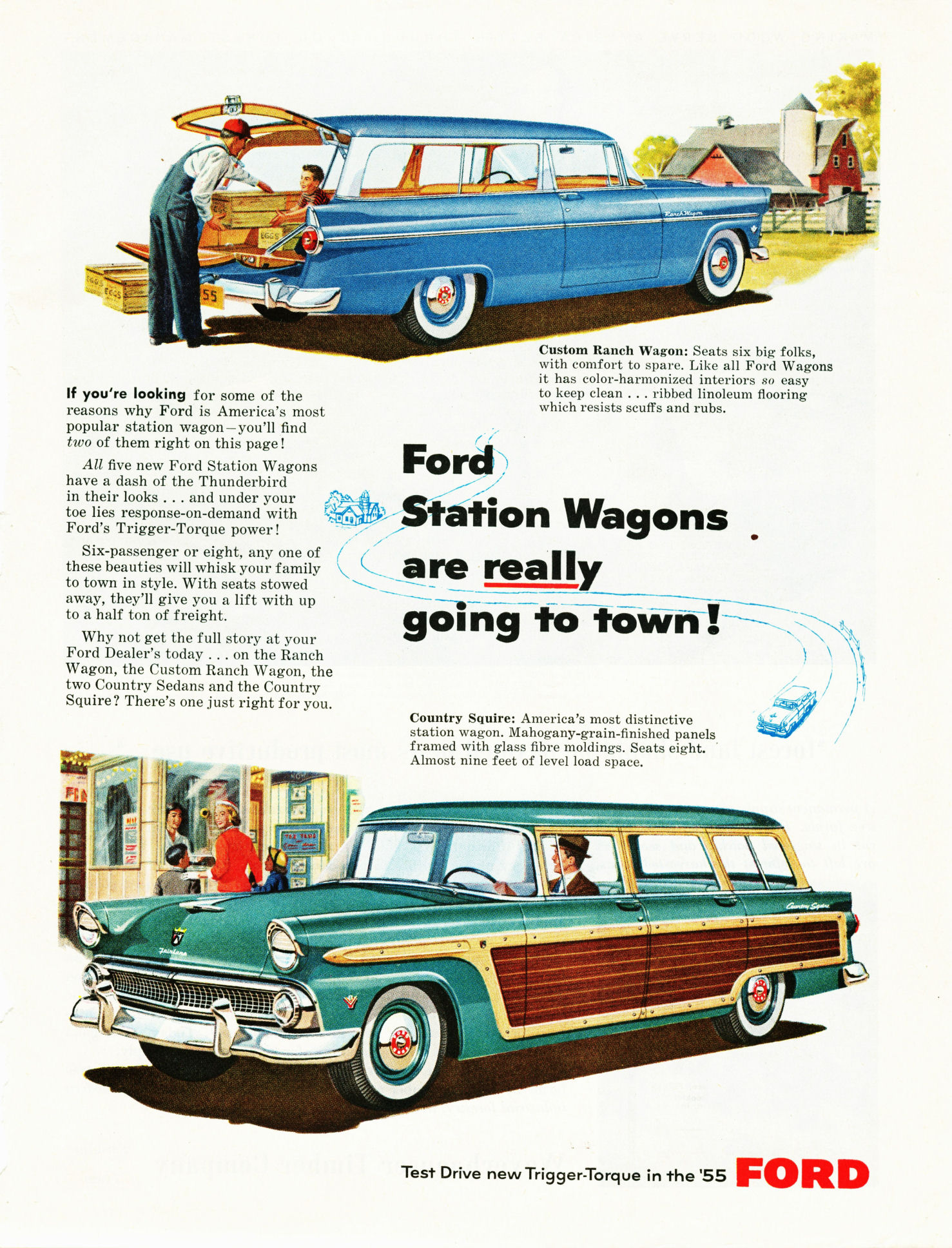 1955 Ford Auto Advertising